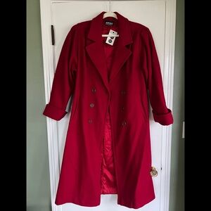 Vintage Red Wool Coat Jofeld Size Large